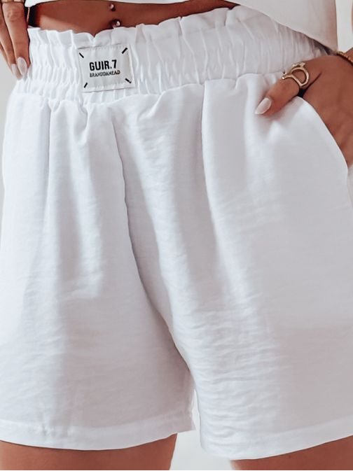 Fehér kényelmes női rövidnadrág