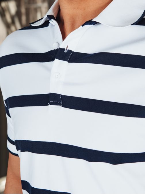 Trendy biela pánska polokošeľa