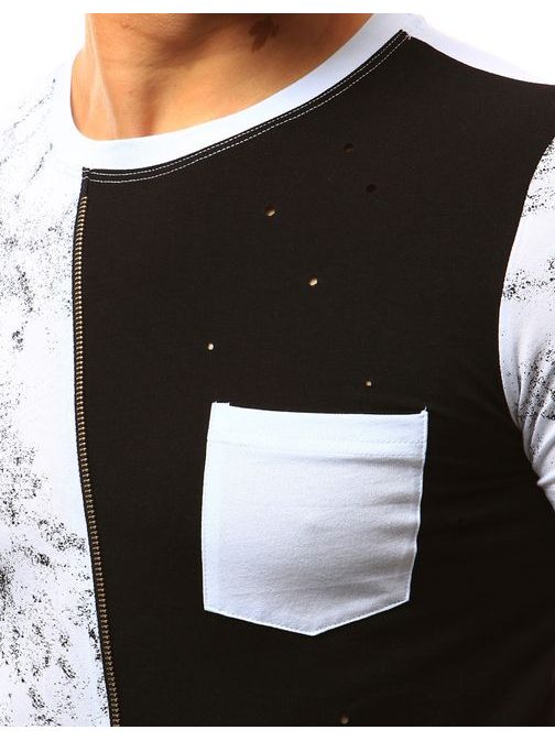 Fekete fehér ferde póló