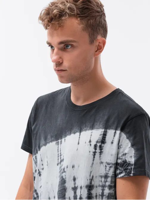 Grafit szürke póló érdekes mintával S1617