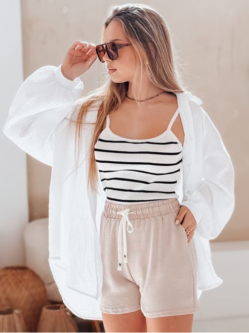 Női nyári rövidnadrág bézs