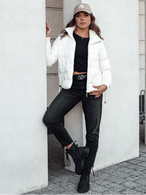 Érdekes fehér női téli dzseki  Fashwarm