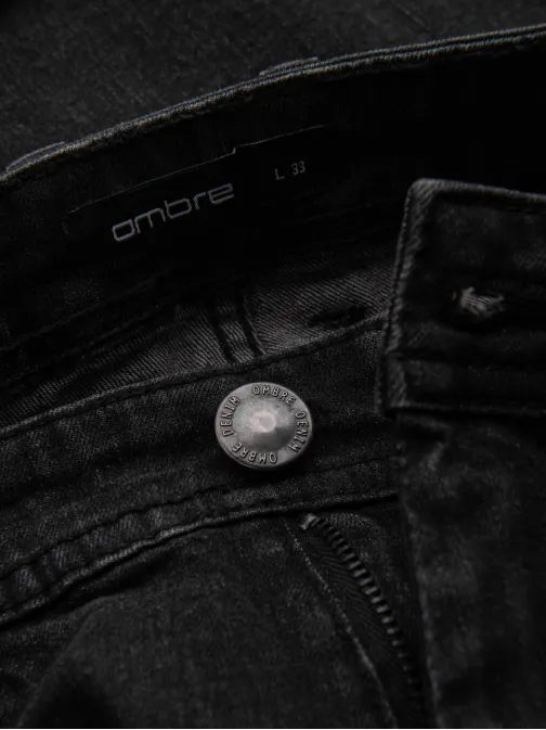 Férfi farmer rövidnadrág fekete v4 om-srds-0134