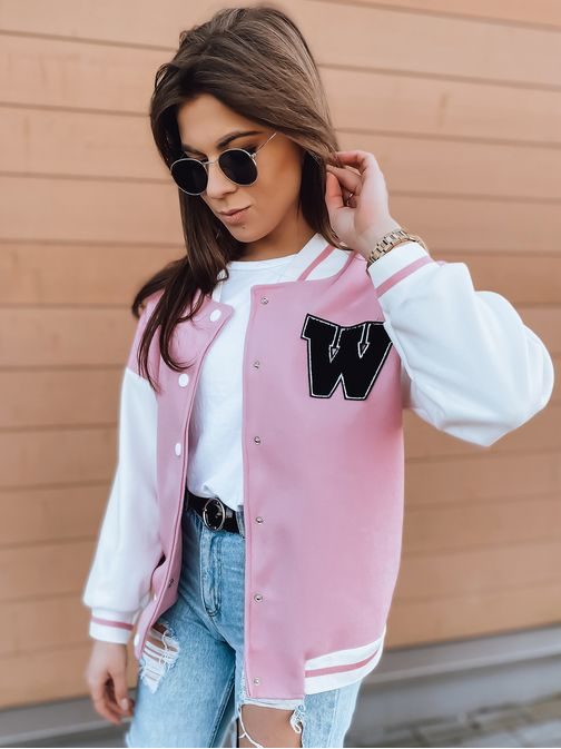 Stílusos rózsaszín női baseball kabát Biggs