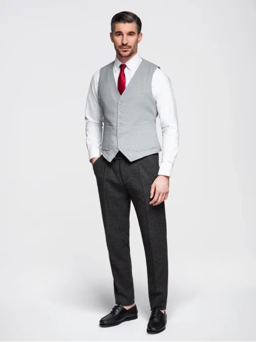 Elegáns szürke férfi mellény V2 BLZV-0146