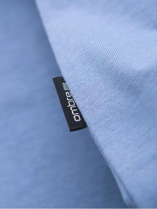 Basic pamut póló kék V-nyakú póló V20 TSBS-0237