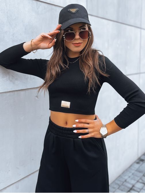 Fekete nadrég és crop top szett Astral Allure