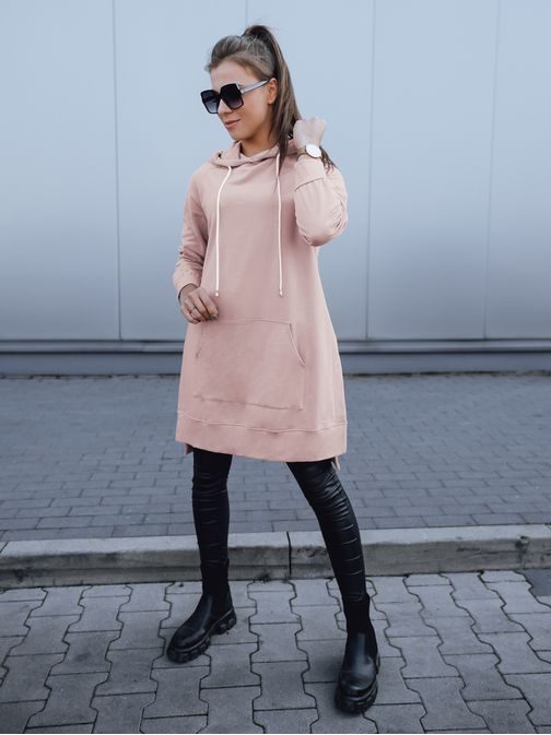 Eredeti rózsaszín női kapucnis pulóver Connes