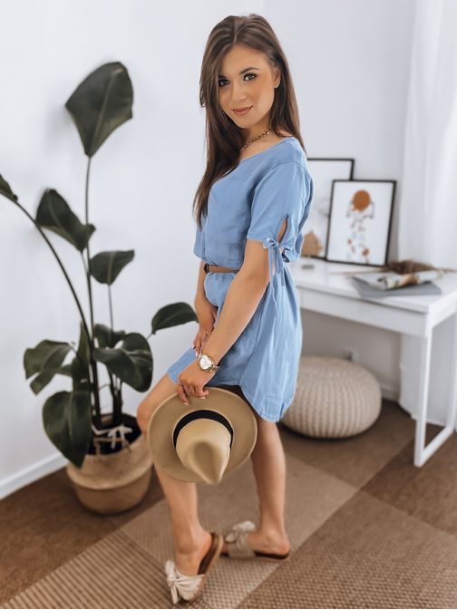 Kényelmes égszínkék női ruha Rines