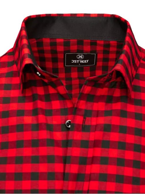 Fekete-piros kockás mintás ing