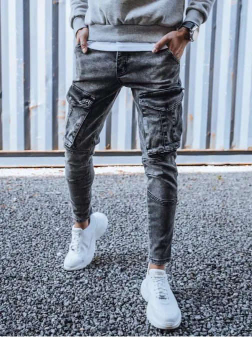 Sötét szürke farmer nadrág