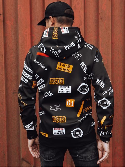 Modern fekete mintás pulcsi