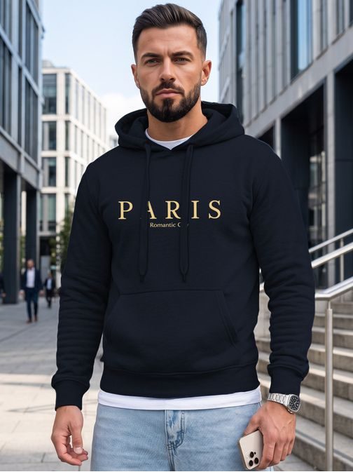 Gránátvörös kapucnis pulóver „Paris” felirattal