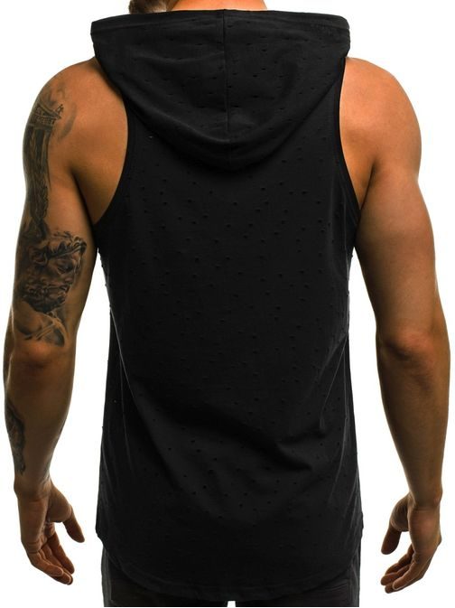 Fekete apró lyukacsos kapucnis atléta O/2647