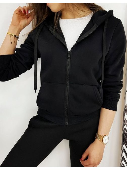 Fekete női kapucnis pulóver Victoria