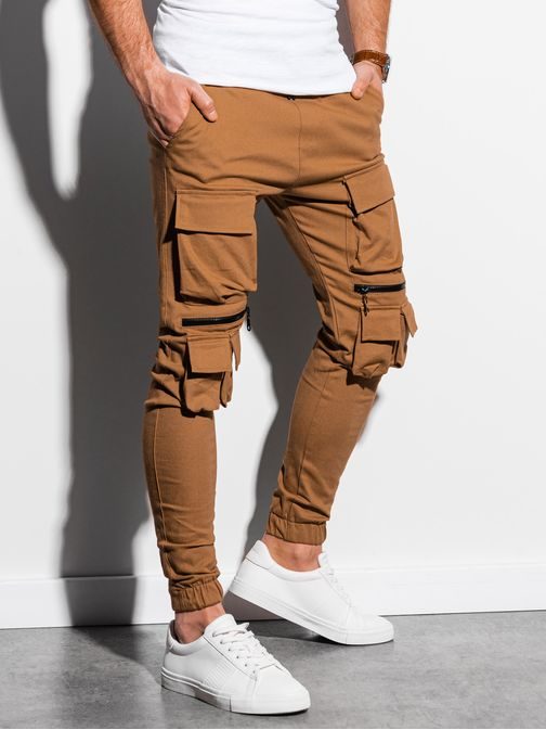 Stílusos camel barna jogger nadrág P995