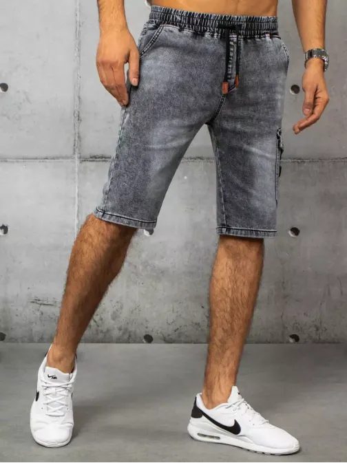 Modern fekete farmer rövidnadrág