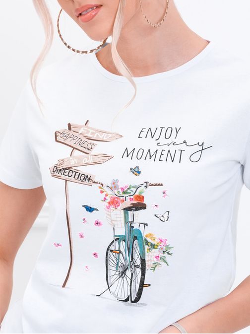 Divatos fehér női póló SLR030