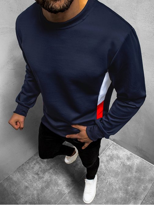 Elegáns sötét kék  belebújós pulóver JS/JK99119/25