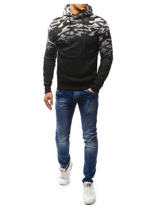 Terepmintás kapucnis pulóver