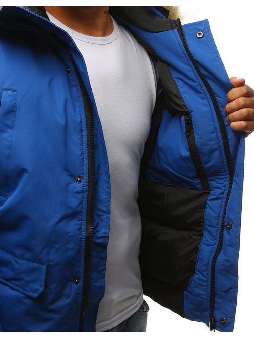 Kék téli szőrmés dzseki