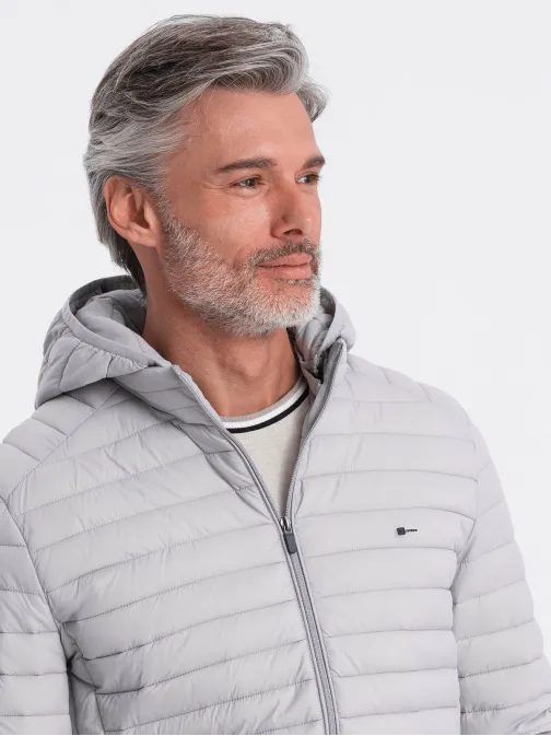 Szürke férfi bonber dzseki V1 JALP-22FW-007