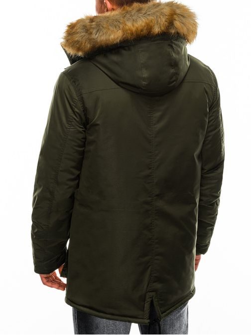 Khaki zöld télo parka kabát C361