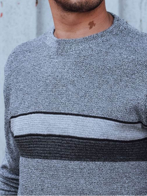 Modern szürke férfi pulóver