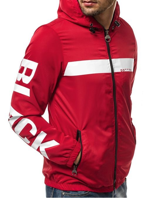 Piros átmeneti dzseki fehér elemekkel  B/593