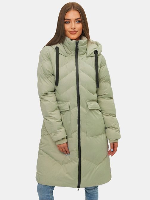 Eredeti világoszöld női téli kabát JS/M735/156 - Legyferfi.hu