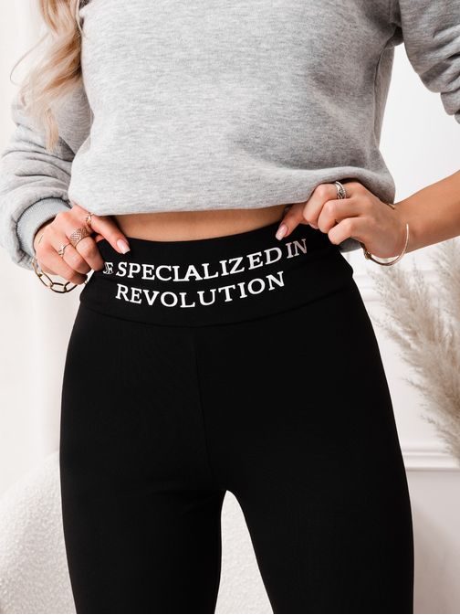 Divatos fekete női leggings PLR109