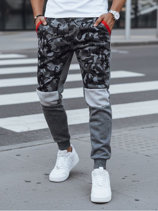 Camouflage trend melegítőnadrág grafitban