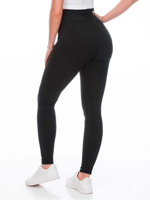 Női fekete sima leggings PLR243