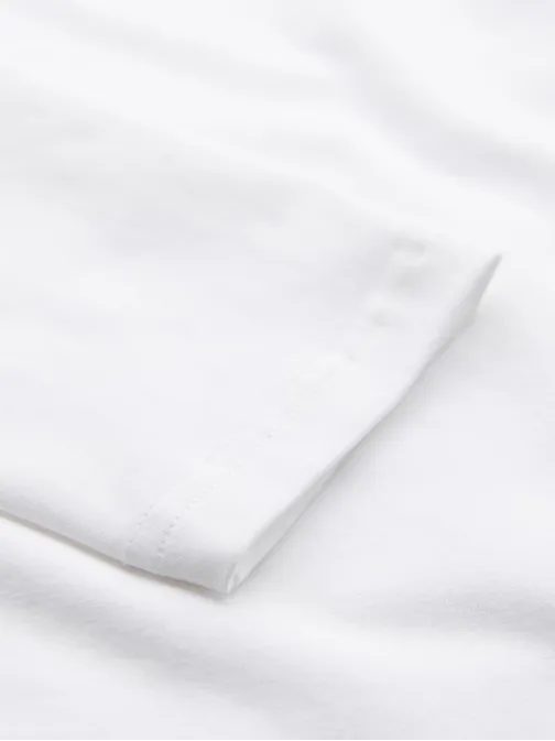 Trendi fehér hosszú ujjú póló logóval V2 LSBC-0124