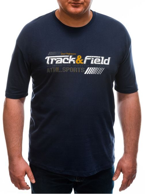 Sötét kék pamut póló  Plus Size tričko Track S1670