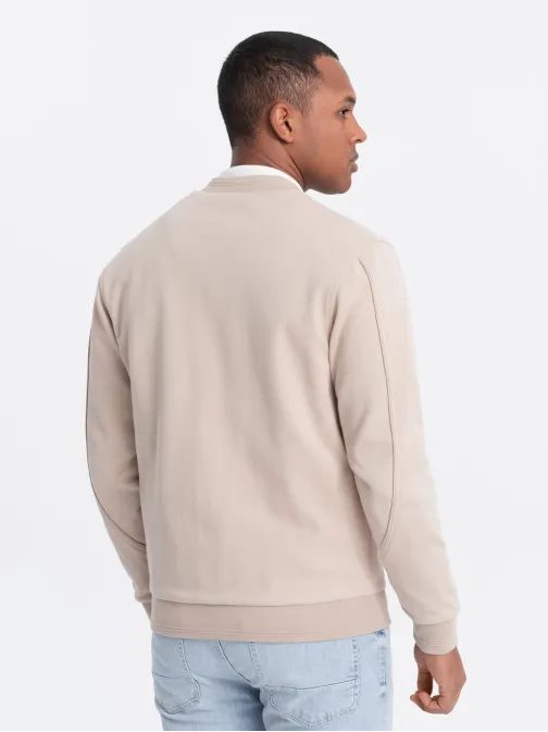 Trendi bézs színű bomber dzseki V2 JANP-0153
