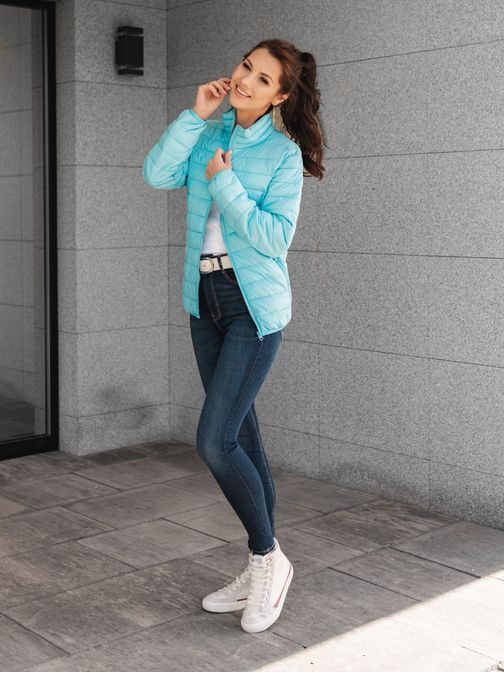 Modern világoskék női átmeneti kabát CLR012