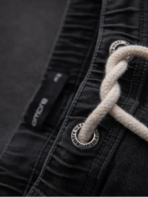 Férfi szürke farmer rövidnadrág V3 SRDS-0192