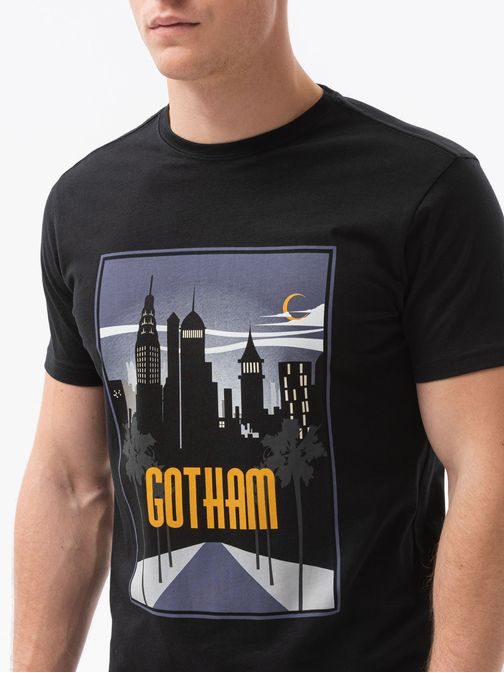 Eredeti fekete póló Gotham S1434 V-4B