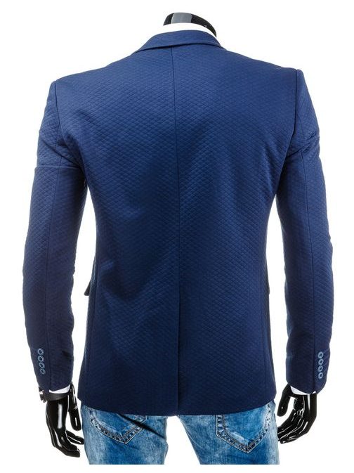 Kék egysoros férfi zakó