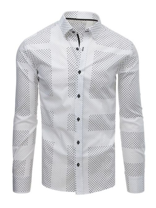 Érdekes fehér ing apró mintával SLIM FIT