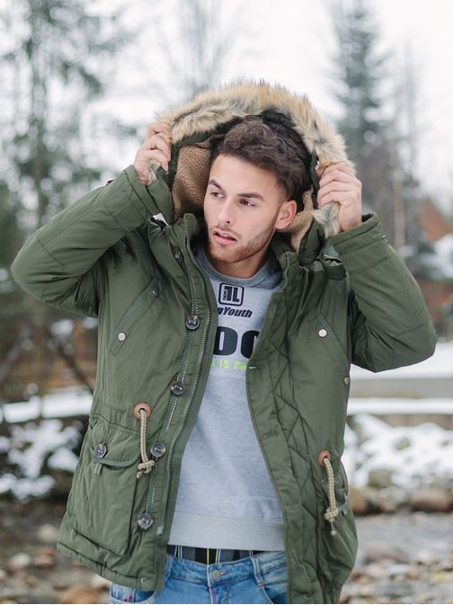 Khaki zöld parka kabát J.BOYZ X1020K