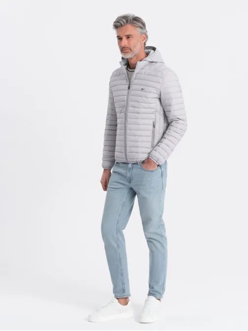 Szürke férfi bonber dzseki V1 JALP-22FW-007