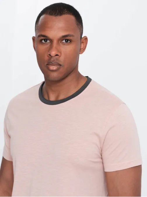 Trendi sima rózsaszín póló  V5 TSCT-22SS-004