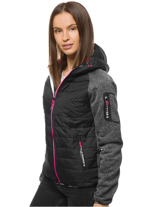 Fekete női sportos kabát JS/KSW4004
