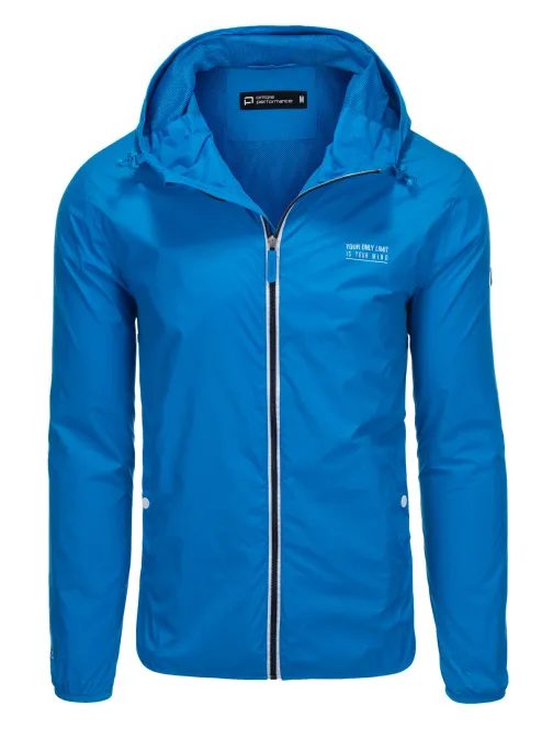 Kék átmeneti dzseki kapucnival P0110-V2