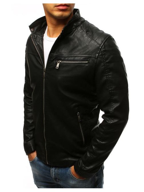 Kapucnis műbőr dzseki