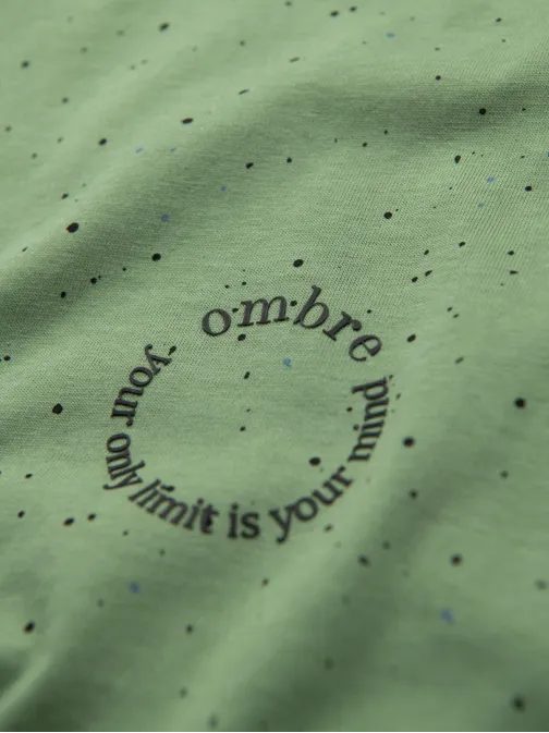 Divatos zöld férfi póló V4 nyomtatással TSFP-0186