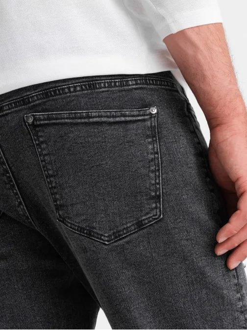 Trendi grafit szürke farmer nadrág tépett részekkel V3 PADP-0163