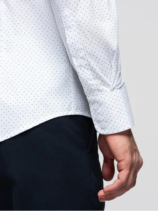 Fehér férfi ing kis mintával V1 K698